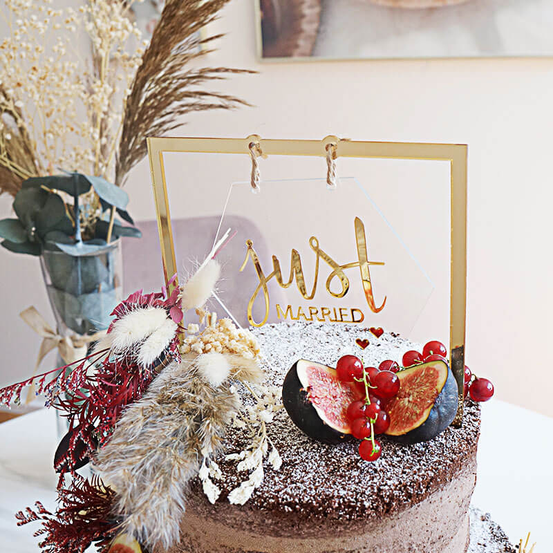 Boho Wedding choklad 2 vån - inkl. Cake topper m.m.