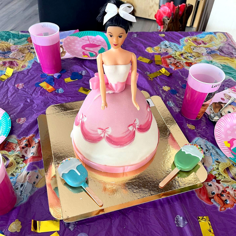 Docktårta prinsessa, rosa