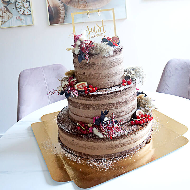 Boho Wedding choklad 3 vån - inkl. Cake topper m.m.