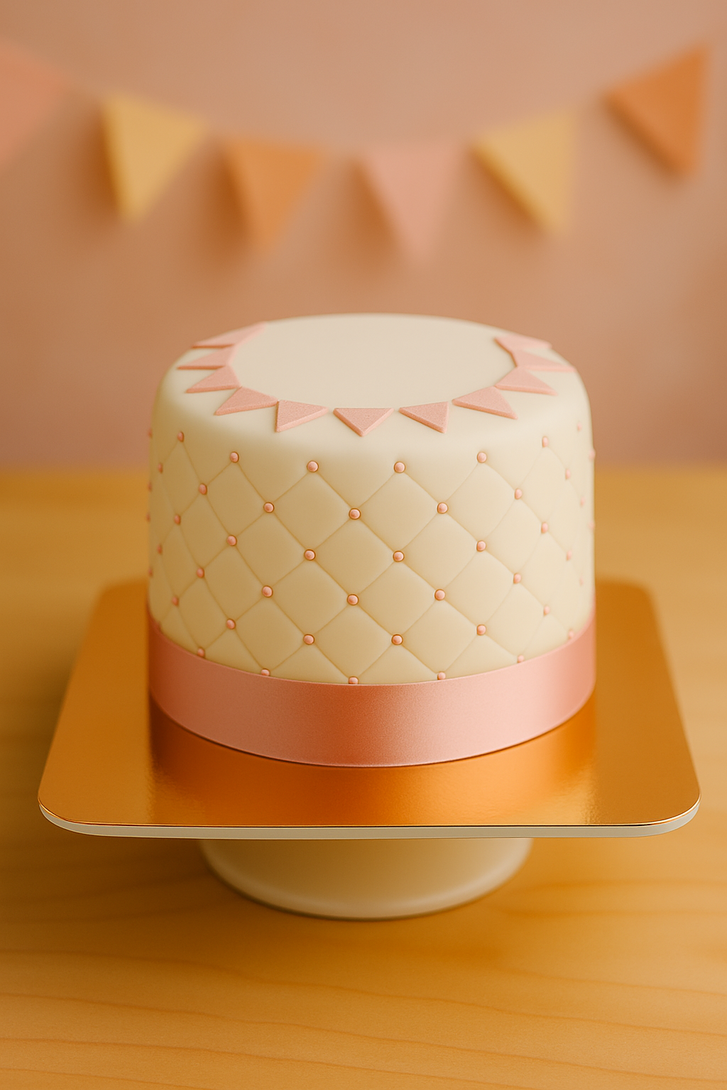 Happy Birthday Deluxetårta, rosa