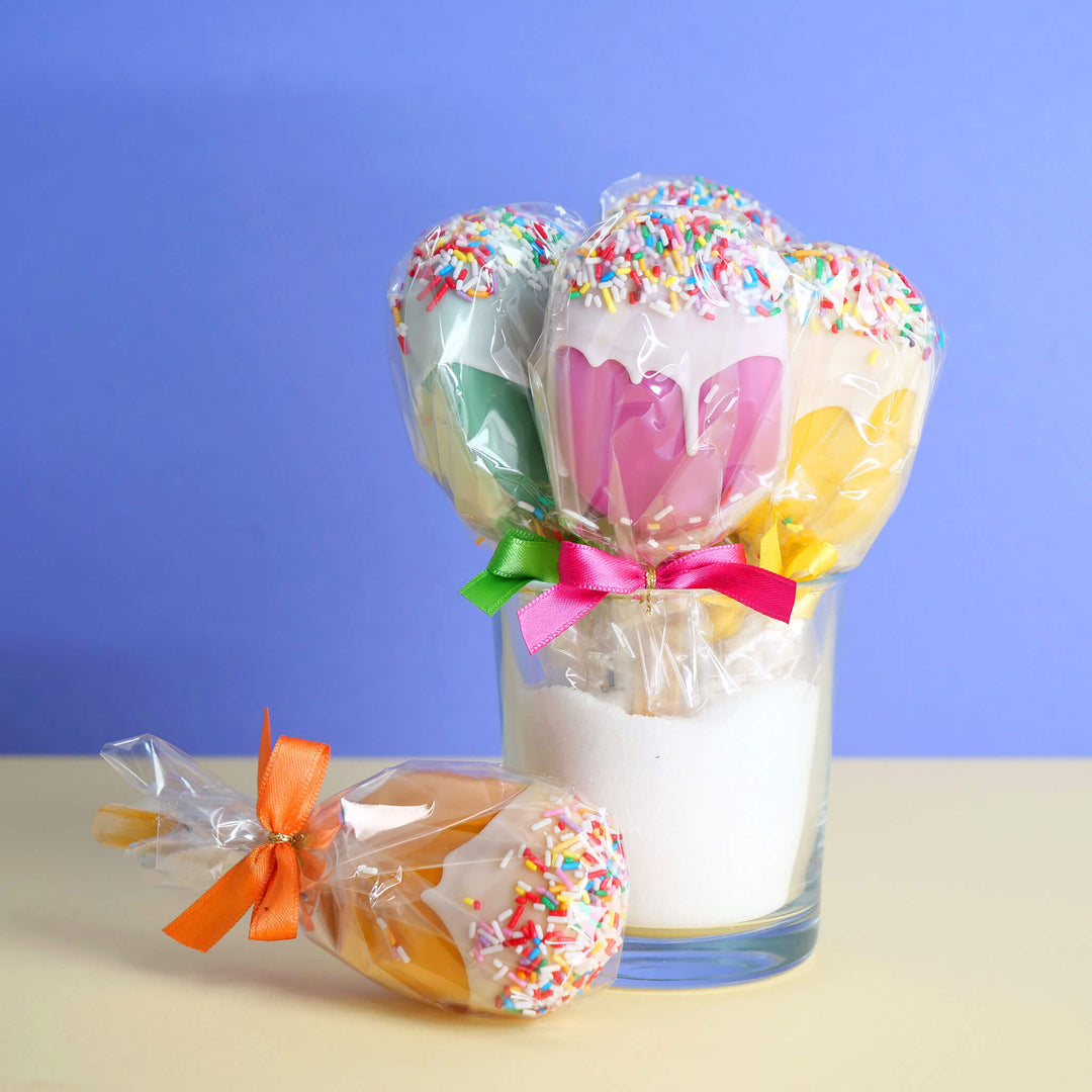 Cake-Popsicles i olika färger (10 st)