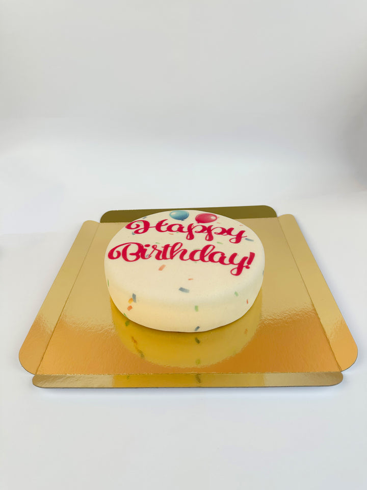 Happy Birthday tårta, rosa