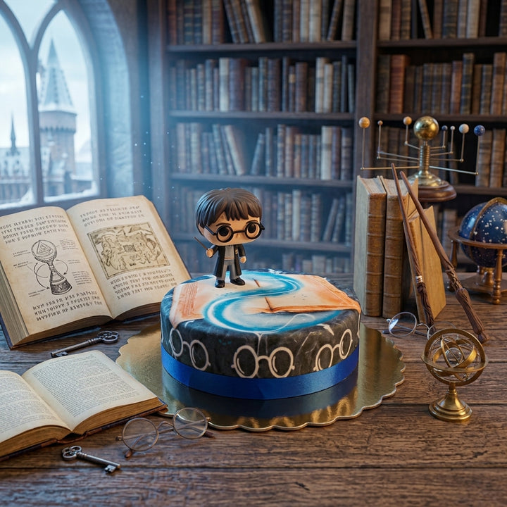 Harry Potter® på blå magiboktårta