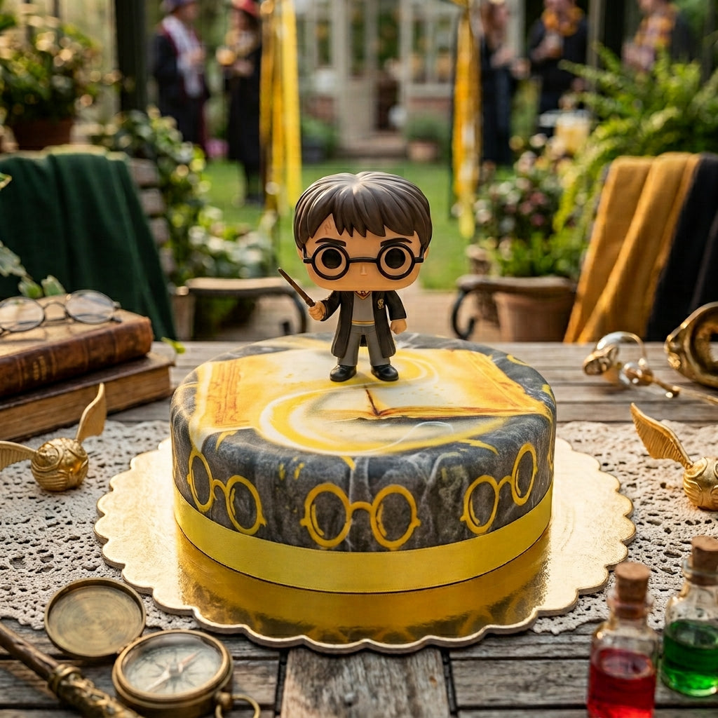 Harry Potter® på gul magiboktårta