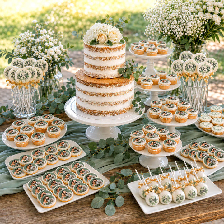 Bröllopstårta &amp; Sweet Table – komplett bekymmersfritt paket