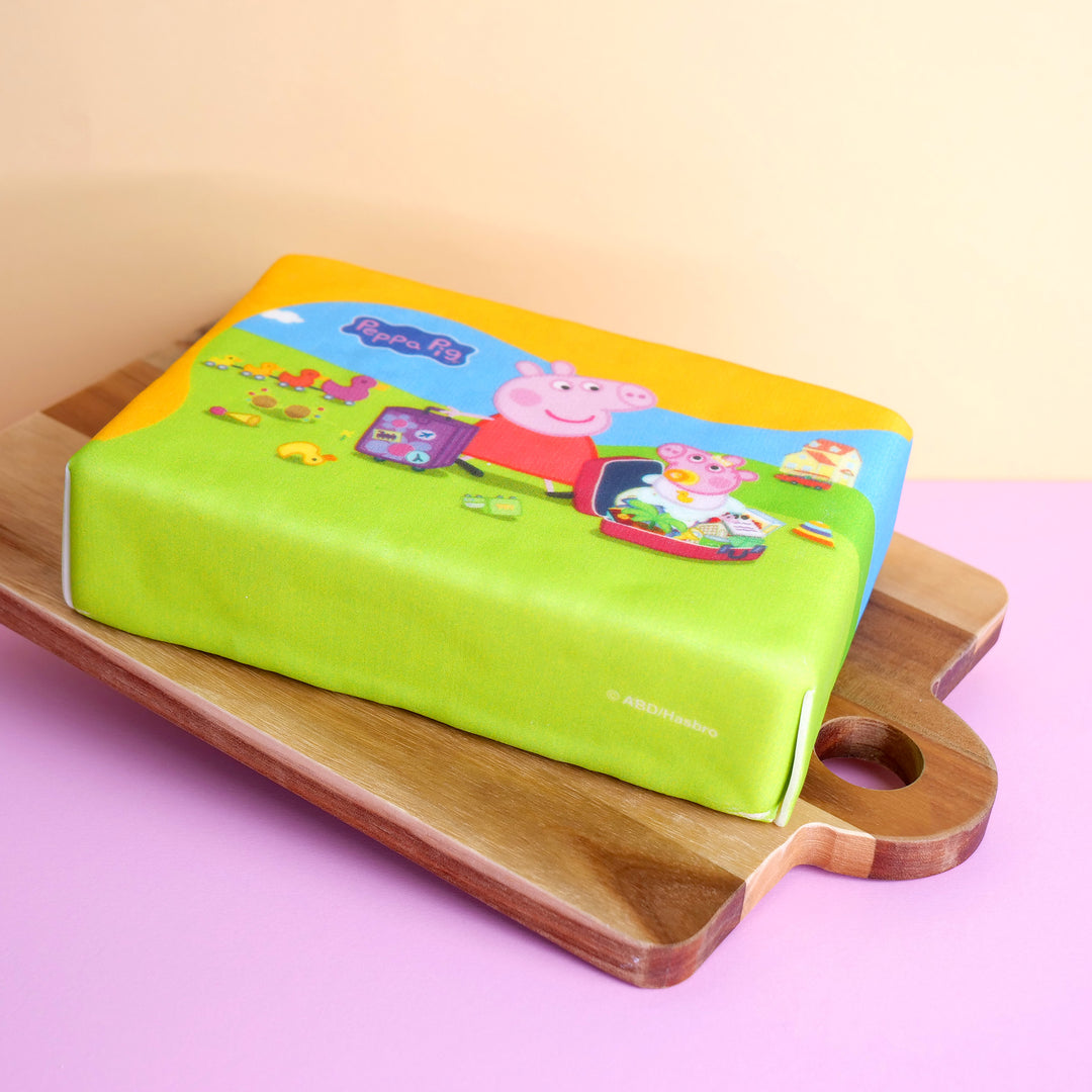 Peppa Gris packar resväskan-tårta