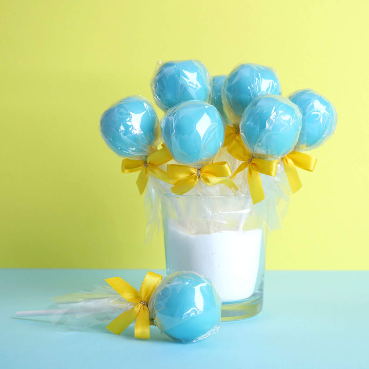 Gul &amp; Blå Cake-Pops