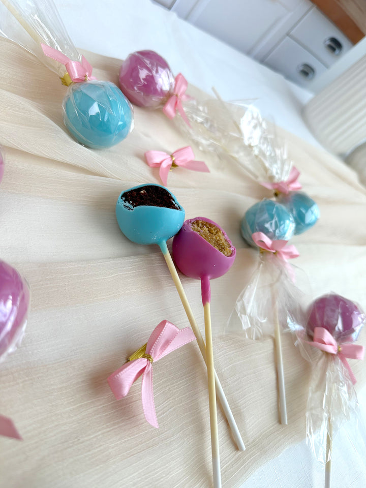 Cake-Pops med Logotyp, Vanilj- &amp; Chokladsmak (12 st)