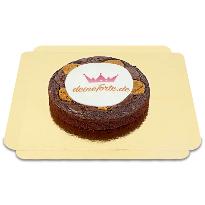 Brookie-Torte mit Logo