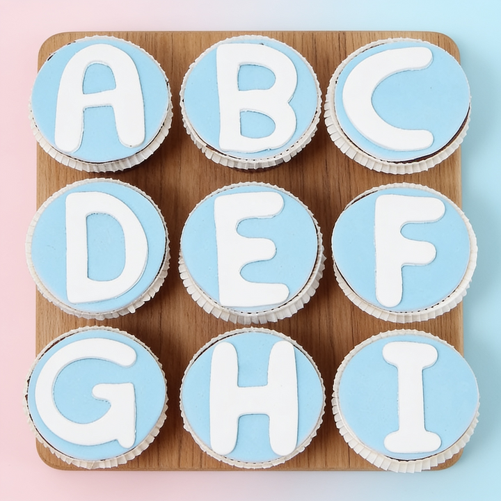 Bokstavscupcakes