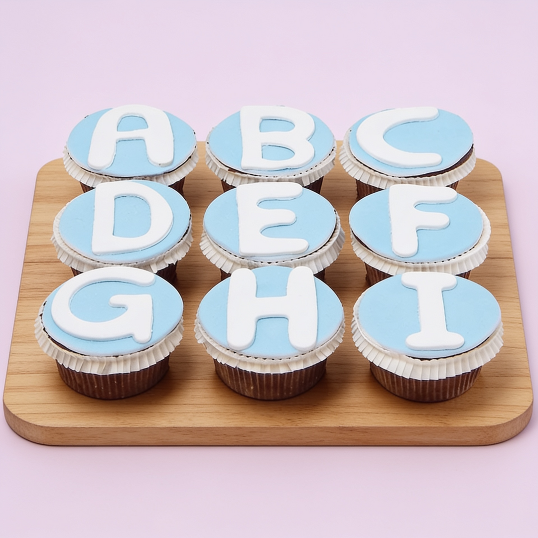 Bokstavscupcakes