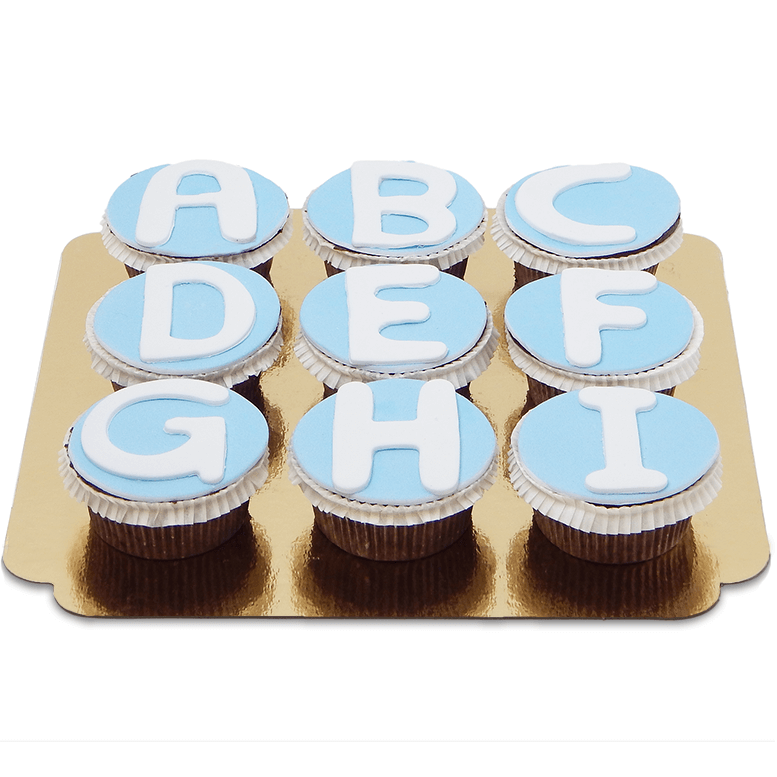 Bokstavscupcakes