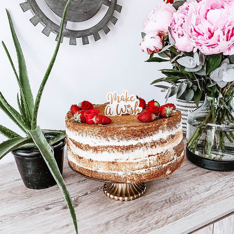 Naked Cake Stor - Vanilj/hallon