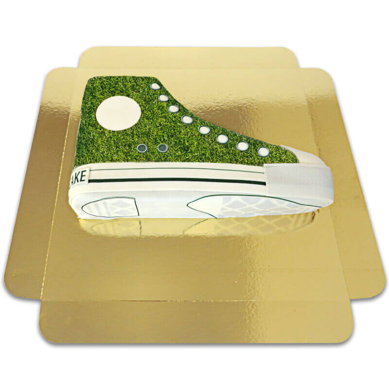 Gräsmönstrad Sneakertårta
