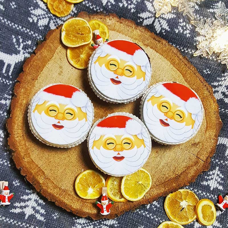 Jultomte-Cupcakes