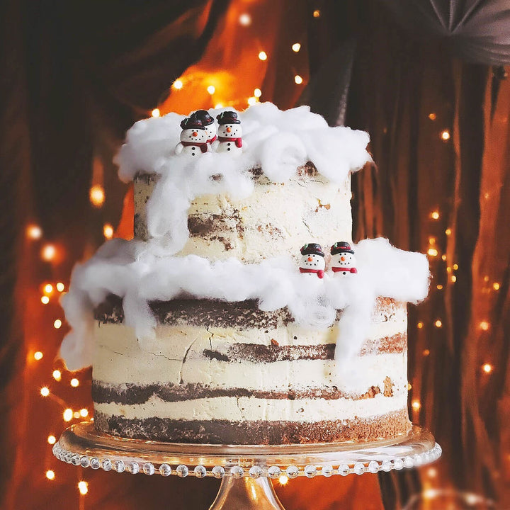 Naked Cake tvåvåningstårta - Vanilj/hallon