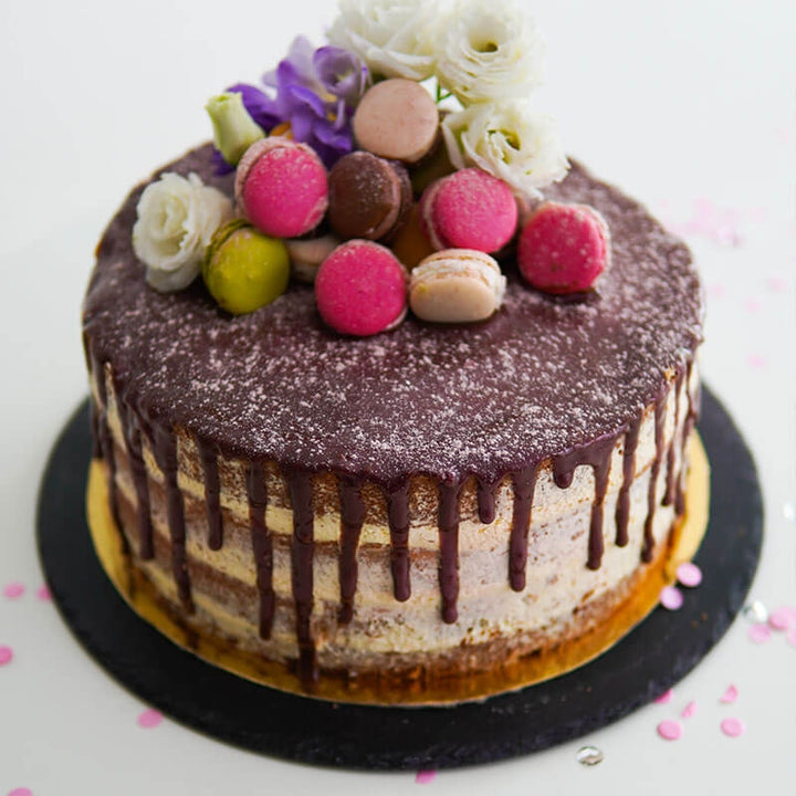 Naked Cake Stor - Vanilj/hallon