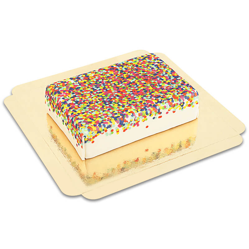 Eckige Konfetti-Torte
