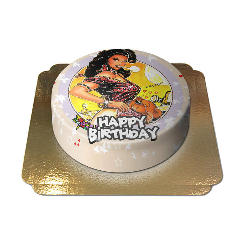 Happy Birthday-erotiktårta