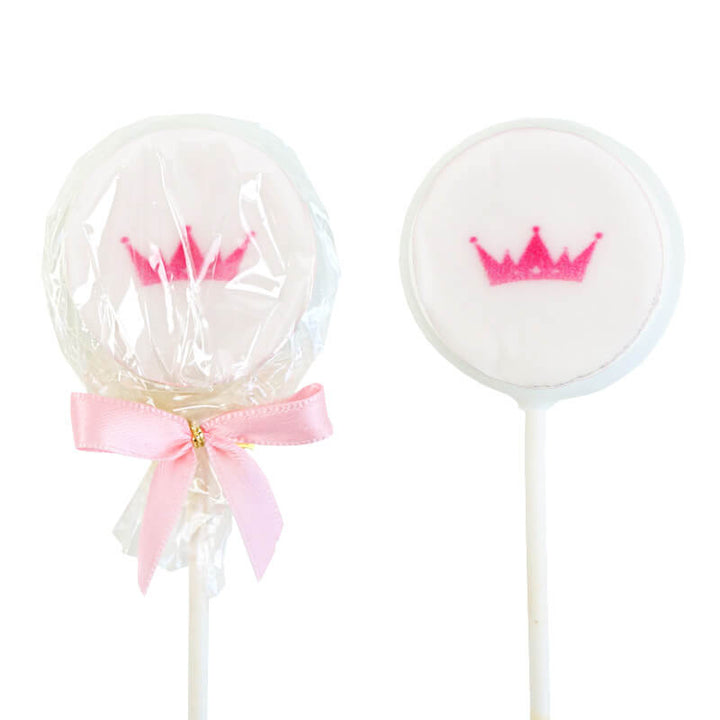 Enfärgade Flat-Pops i olika färger med logotyp (12-pack)