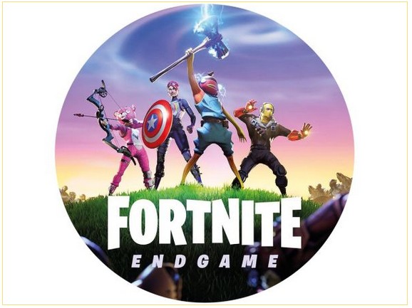 Fortnite®-tårtdekoration på galax-tårta