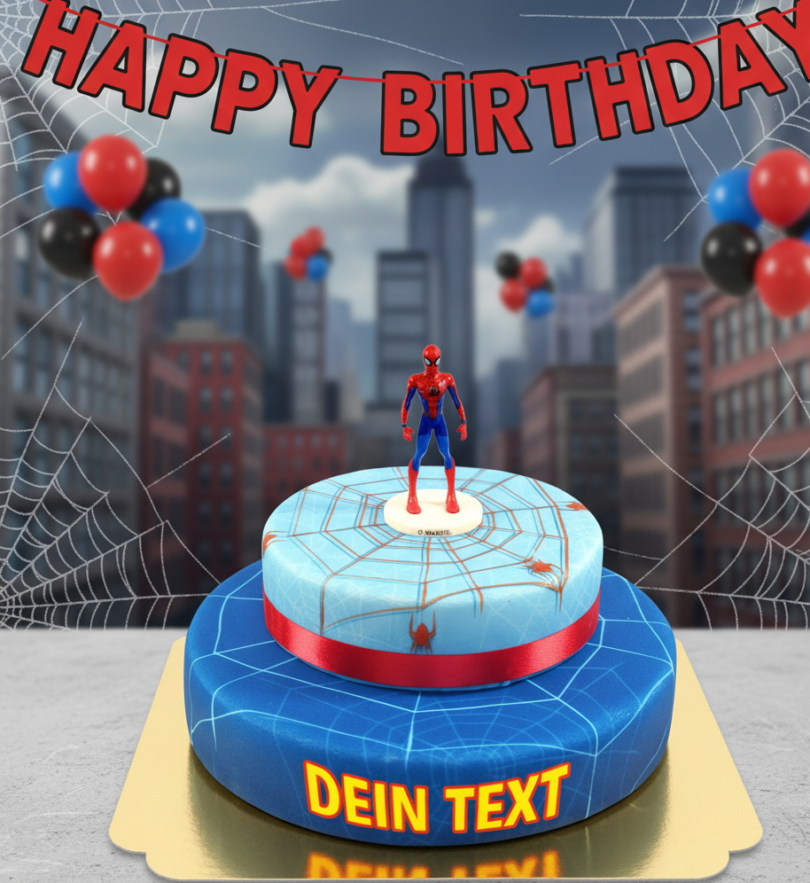 Spiderman® på tvåvåningstårta