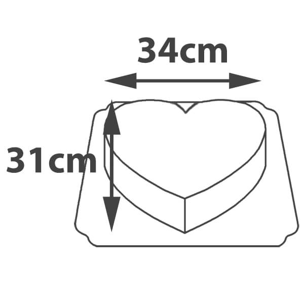 Fototårta i hjärtform, Large