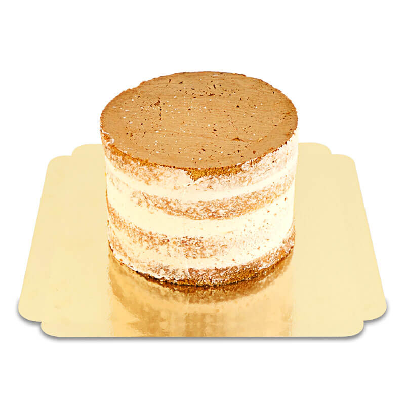 Naked Cake Pfirsisch-Maracuja - verschiedene Größen, mit Keks-Crunch