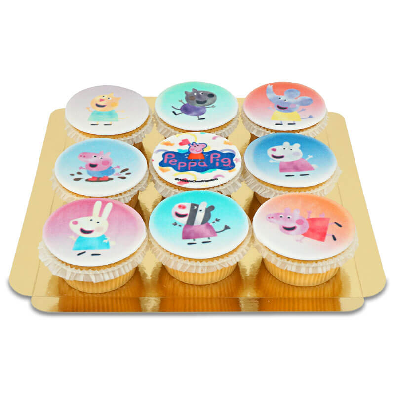 Greta Gris & vänner cupcakes (9 st)