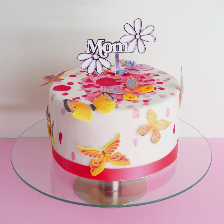 Deluxe Morsdagstårta med caketopper