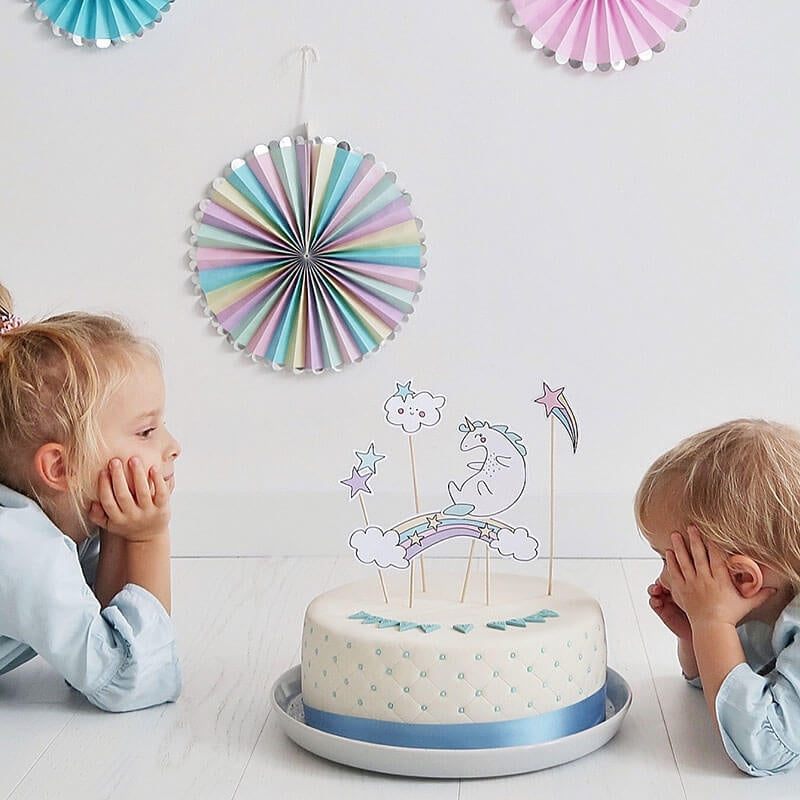 Happy Birthday Deluxetårta, blå