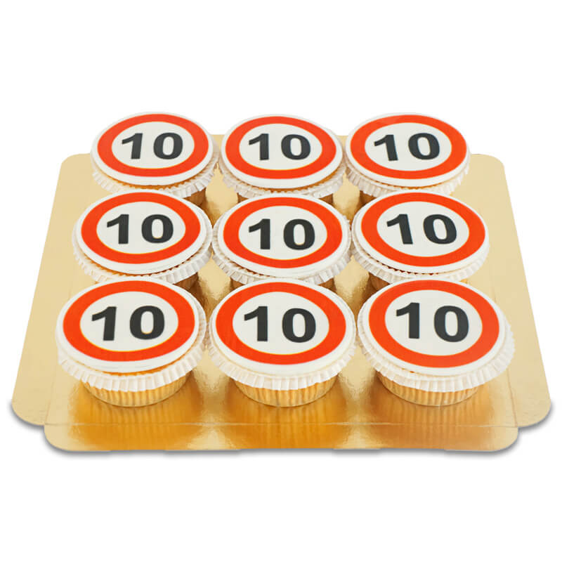 Vägskylt cupcakes (9 stycken)