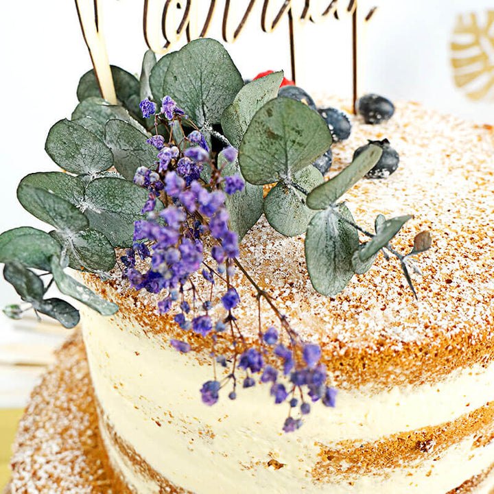 Naked Cake, bröllopstårta Vanilj/hallon