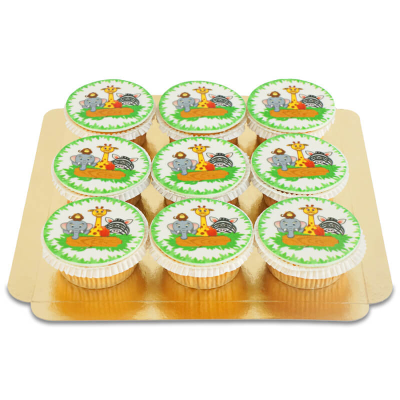 Djur cupcakes (9 stycken)