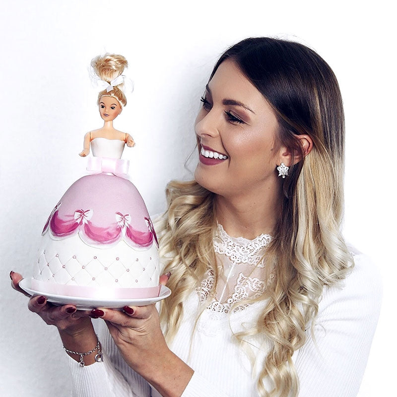 Deluxe docktårta prinsessa, rosa