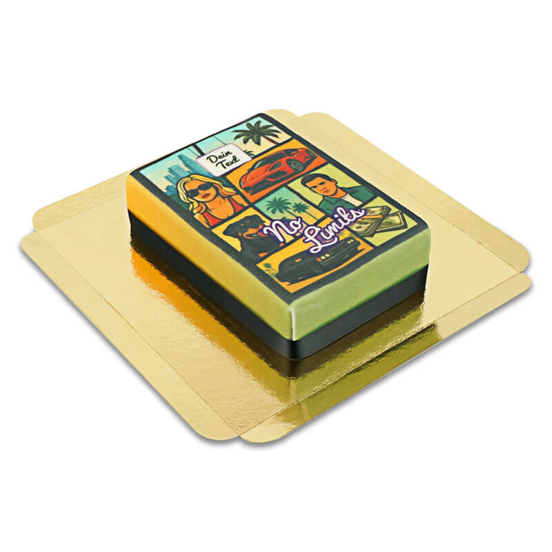 Videospiel-Cover-Torte "Crime City"