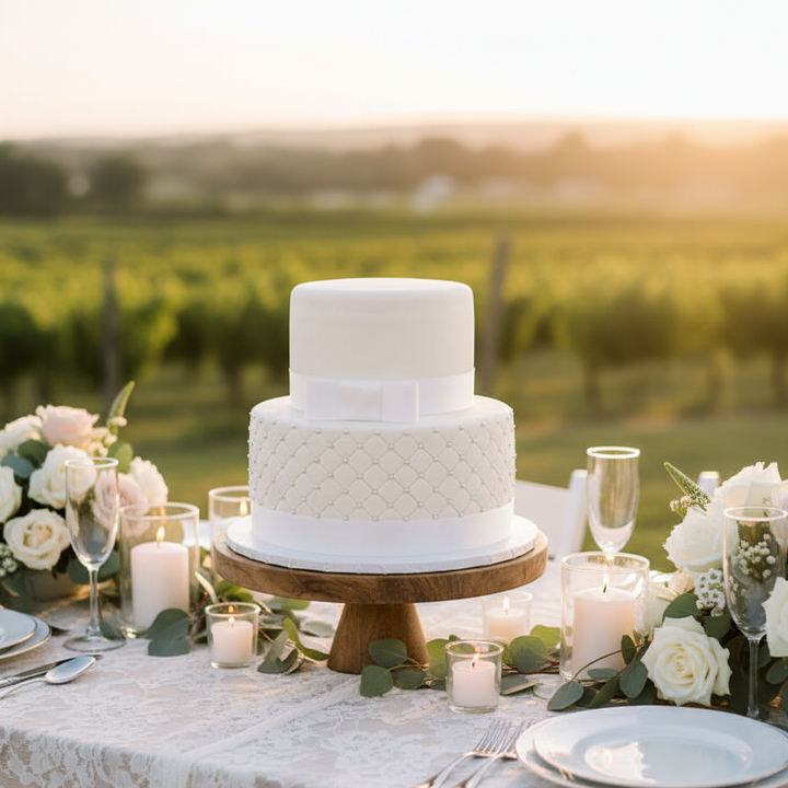 White Wedding Bröllopstårta